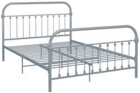 vidaXL Bettgestell, Bettrahmen Grau Metall 120x200 cm