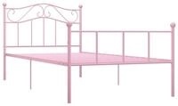 vidaXL Bettgestell, Bettrahmen Rosa Metall 90&times;200 cm