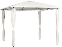 vidaXL Partyzelt Pavillon mit Pfostenabdeckungen 3x3x2,6 m Creme 160 g/m&sup2;