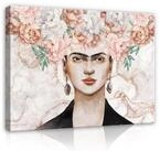 Wallarena Leinwandbild Frida Kahlo Blumen Kunst Moderne Wandbild Gro&szlig; XXL