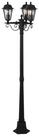 Lindby Au&szlig;en-Stehlampe Lamina, Metall, Braun IP44, 3 x 60 W