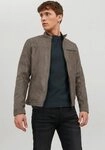 Jack & Jones Lederimitatjacke JJEROCKY in Kunstlederoptik mit Rei&szlig;verschlusstaschen