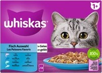 Whiskas WHISKAS&reg; Portionsbeutel Multipack 1+ Fisch Auswahl in Gelee 12 x 85g,