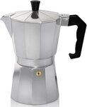 Kr&uuml;ger Espressokocher, 0,2l Kaffeekanne, traditionell italienisch, aus Aluminium,