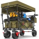 KESSER Bollerwagen, Bollerwagen faltbar GT9000 mit Dach Handwagen Transportwagen
