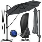 KESSER Ampelschirm, Sonnenschirm SUN Rund XL &Oslash;330 cm 360&deg; Drehbar inkl. Abdeckung