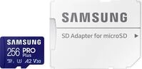 Samsung PRO Plus + microSDXC-Adapter Speicherkarte (256 GB, Class 10, 160 MB/s