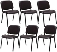 CLP Besucherstuhl Ken Kunstleder (6er Set, 6 St), stapelbar, Sitzh&ouml;he 44cm