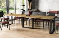 Endo-Moebel Kulissen-Esstisch "Borys 290" 130cm-290cm Kufengestell Metall