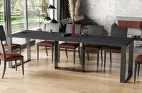 Endo-Moebel Kulissen-Esstisch "Borys 290" 130cm-290cm Kufengestell Metall