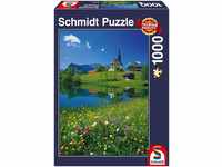 Schmidt Spiele Puzzle 1000 Teile Puzzle Inzell, Einsiedlhof, Kirche St. Nikolaus
