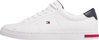 Sneaker TOMMY HILFIGER "ESSENTIAL LEATHER DETAIL VUL", Herren, Gr. 41, wei&szlig;, Leder,