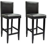 vidaXL Barhocker Barhocker 2 Stk. Schwarz Kunstleder (2 St)