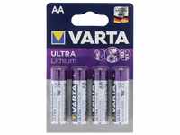 VARTA Varta Ultra Lithium Mignon AA, Varta Lithium Batterien, 6106, 1,5V, 4...