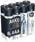 ANSMANN AG Akku AAA, 8 St&uuml;ck Typ 1100 mAh (min. 1050 mAh) NiMH 1,2 V Akku 1100 mAh