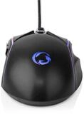Nedis GMWD510BK Gaming-Maus (elektronisch, 7200 dpi, 6 Tasten, geflochtenes Kabel,