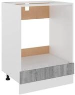vidaXL Unterschrank Herdumbauschrank Grau Sonoma 60x46x81,5 cm Holzwerkstoff