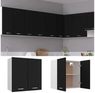 vidaXL H&auml;ngeschrank Wandh&auml;ngeschrank Schwarz 60x31x60 cm Holzwerkstoff