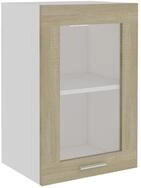 vidaXL H&auml;ngeschrank H&auml;ngeglasschrank Sonoma-Eiche 40x31x60 cm Holzwerkstoff