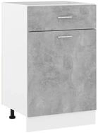 vidaXL Unterschrank Schubunterschrank Betongrau 50x46x81,5 cm Holzwerkstoff