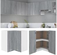 vidaXL Schrankmodule Eck-H&auml;ngeschrank Grau Sonoma 57x57x60 cm Holzwerkstoff