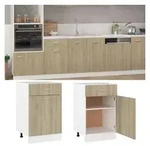 vidaXL K&uuml;chenbuffet vidaXL Schubunterschrank Lyon Sonoma-Eiche 50x46x81,5 cm