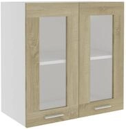 vidaXL H&auml;ngeschrank H&auml;ngeglasschrank Sonoma-Eiche 60x31x60 cm Holzwerkstoff