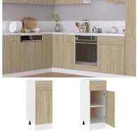 vidaXL Unterschrank Schubunterschrank Sonoma-Eiche 30x46x81,5 cm Holzwerkstoff