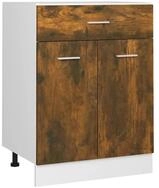 vidaXL Unterschrank mit Schublade R&auml;uchereiche 60x46x81,5 cm
