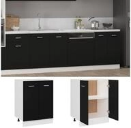 vidaXL Unterschrank Schwarz 60x46x81,5 cm Holzwerkstoff