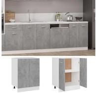 vidaXL Unterschrank Betongrau 60x46x81,5 cm Holzwerkstoff