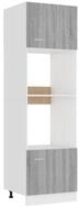 vidaXL Unterschrank Mikrowellenumbauschrank Grau Sonoma 60x57x207 cm...