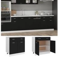 vidaXL K&uuml;chenbuffet vidaXL Schubunterschrank Lyon Schwarz 80x46x81,5 cm