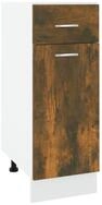 vidaXL Unterschrank mit Schublade R&auml;uchereiche 30x46x81,5 cm