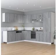 vidaXL K&uuml;chenbuffet vidaXL Unterschrank mit Schublade Lyon Grau Sonoma...