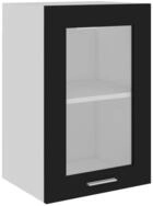 vidaXL H&auml;ngeschrank H&auml;ngeglasschrank Schwarz 40x31x60 cm Holzwerkstoff