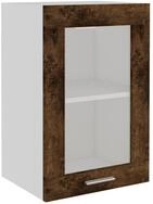 vidaXL H&auml;ngeschrank Wandh&auml;ngeschrank Glas R&auml;uchereiche 40x31x60 cm Holzwerkstoff