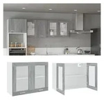 vidaXL Schrankmodule H&auml;ngeschrank Glas Grau Sonoma 80x31x60 cm Holzwerkstoff