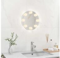 vidaXL LED-Lichtspiegel vidaXL Wandspiegel ohne Rahmen mit LED-Beleuchtung Rund...
