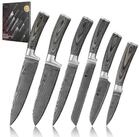 Wakoli Messer-Set EDIS 6er Damastmesser-Set I K&uuml;chenmesser Kochmesser I 8-20 cm