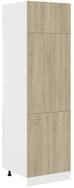 vidaXL Unterschrank K&uuml;hlumbauschrank Sonoma-Eiche 60x57x207 cm Holzwerkstoff