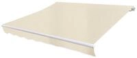 vidaXL Markise Markisenbespannung Canvas Creme 4x3 m (ohne Rahmen)