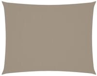 vidaXL Sonnensegel Sonnensegel Oxford-Gewebe Rechteckig 6x7 m Taupe, (1-tlg)