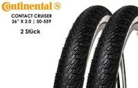 CONTINENTAL Fahrradreifen 2 St&uuml;ck 26 Zoll Continental CONTACT Cruiser Fahrra