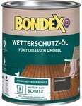 Bondex Wetterschutz-Öl für Terrassen und Möbel anthrazit 0,75l Bondex Wetterschutz-Öl für Terrassen und Möbel anthrazit 0,75l