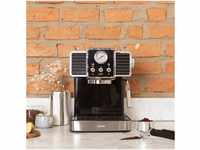 LIVOO Kaffeemühle Espressomaschine mit Aufschäumdüse 1,5 L 1350 W Schwarz