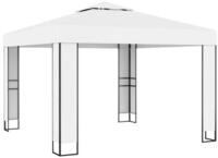 vidaXL Partyzelt Pavillon mit Doppeldach 3 x 3 m Wei&szlig;