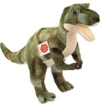 Teddy Hermann&reg; Kuscheltier Dinosaurier T-Rex dunkelgr&uuml;n, 55 cm, zum Teil aus