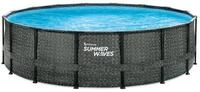 SUMMER WAVES Pool Frame Pool (Komplettset, 5-tlg., Filterpumpe, Einstiegsleiter,