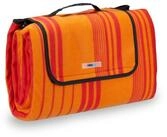 Picknickdecke 200x200cm orange gestreift, relaxdays